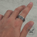 Vintage Goldfish Tail Stainless Steel Spinner Ring
