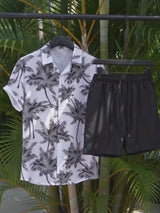 Coconut Tree Casual Vacation Shirt and Shorts Set