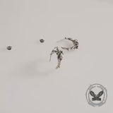 Vintage Ant Climbing A Tree Sterling Silver Earrings