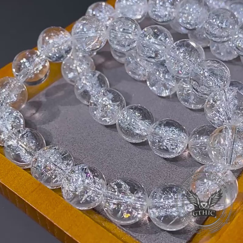 Simple Natural Clear Crystal Bead Bracelet