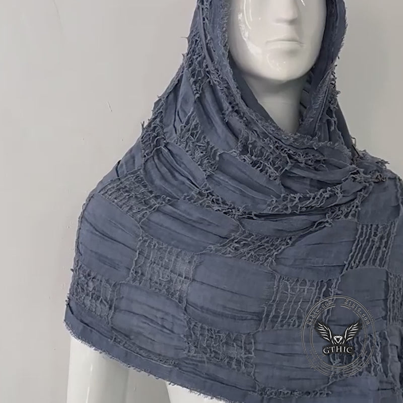 Capa con capucha de invierno con cuello de piel gótica