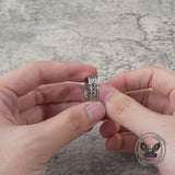 Nordic Openwork Viking Runes Stainless Steel Ring