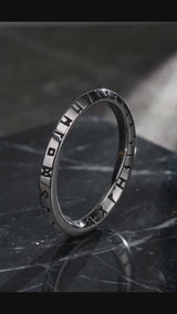 Viking Rune Möbius Ring Stainless Steel Simple Ring