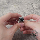 Punk Dragon Claw Gemstone Stainless Steel Ring