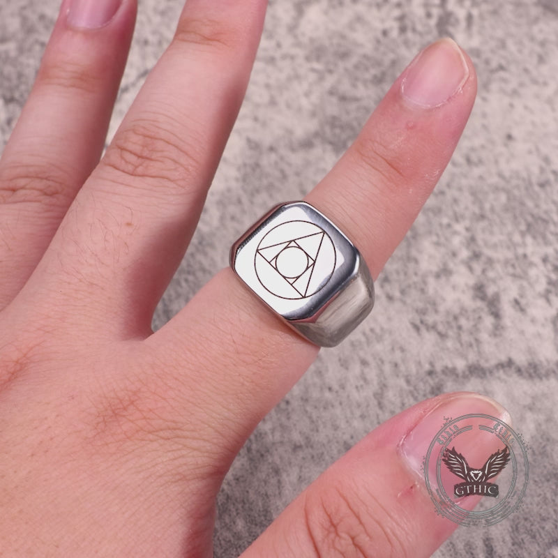 Philosopher Stone Stainless Steel Occultism Ring