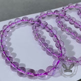 Natural Light Purple Brazilian Crystal Bead Bracelet