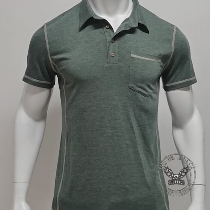 Fashion Casual Short-Sleeved Lapel Polo Shirt