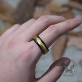 Irregular Brushed Stainless Steel Band Ring