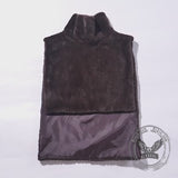 Solid Color Turtleneck Plush Vest Sleeveless Top