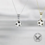 Simple Drip Glue Soccer Ball Stainless Steel Pendant
