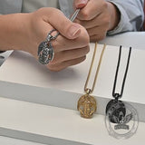 St. Michael Cross Shield Stainless Steel Pendant