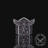 Archangel Michael Demon Slayer Sterling Silver Knight Ring
