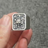 Skull God Sterling Silver Ring