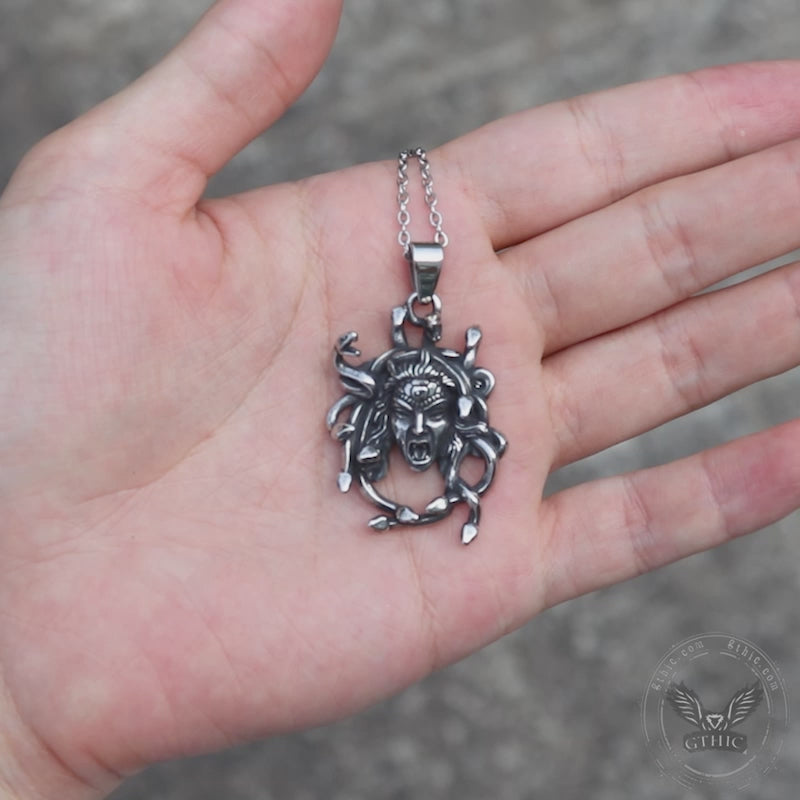 Greek Gorgon Medusa Stainless Steel Pendant