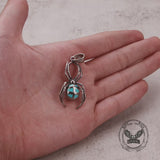 Punk Gemstone Spider Stainless Steel Animal Pendant