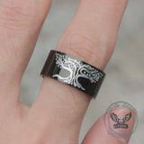 Viking Tree Of Life Stainless Steel Band Ring