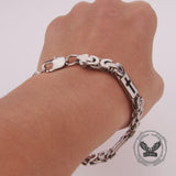 Punk Hollow Cross Byzantine Stainless Steel Bracelet