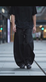 Punk Hip-Hop Star Print Loose-Fit Scimitar Jeans
