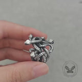 Gothic Multiple Snakes Entwined Sterling Silver Ring