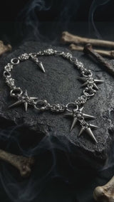 Punk Dark Spiked Rivet Stainless Steel Clavicle Necklace