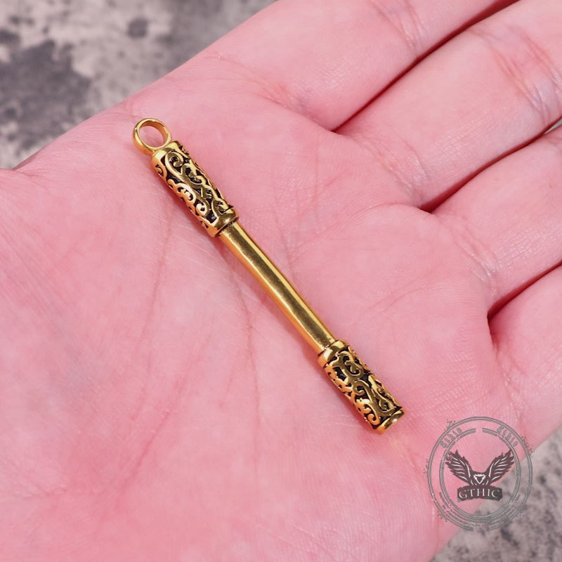 Vintage Wukong Jin Gu Bang Stainless Steel Pendant
