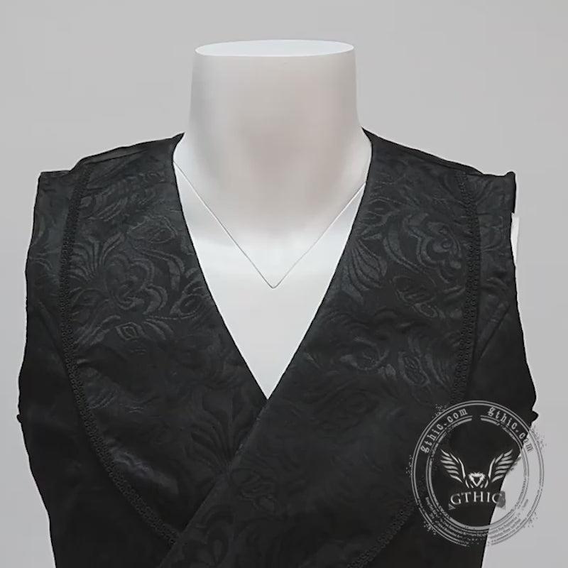 Retro Medieval Jacquard Punk Waistcoat Costume