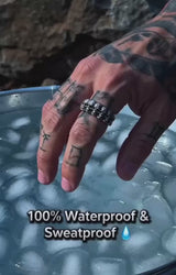 Surrounded Titanium Stainless Steel Skull Ring