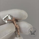 Crucifixion Of Jesus Copper-Set Zircon Cross Pendant