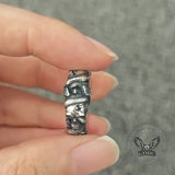 Gothic Coiled Snake Skull Sterling Silver Ring
