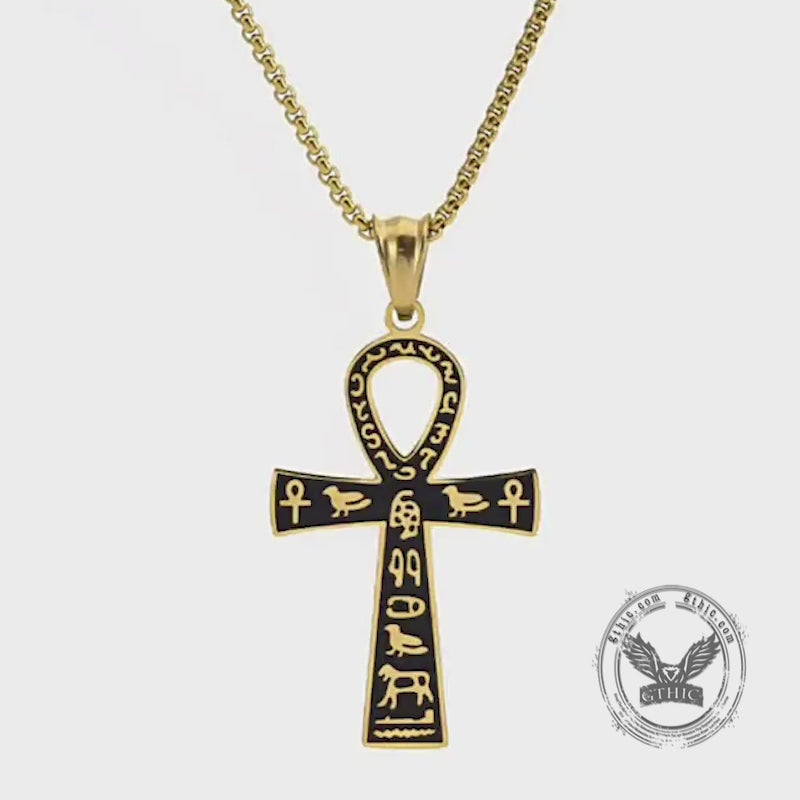 Ankh Cross Ancient Egyptian Symbol Stainless Steel Pendant