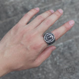 Indian Chief Feather Stainless Steel Ring