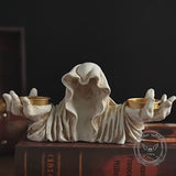 Gothic Ghost Wizard Resin Candle Holder