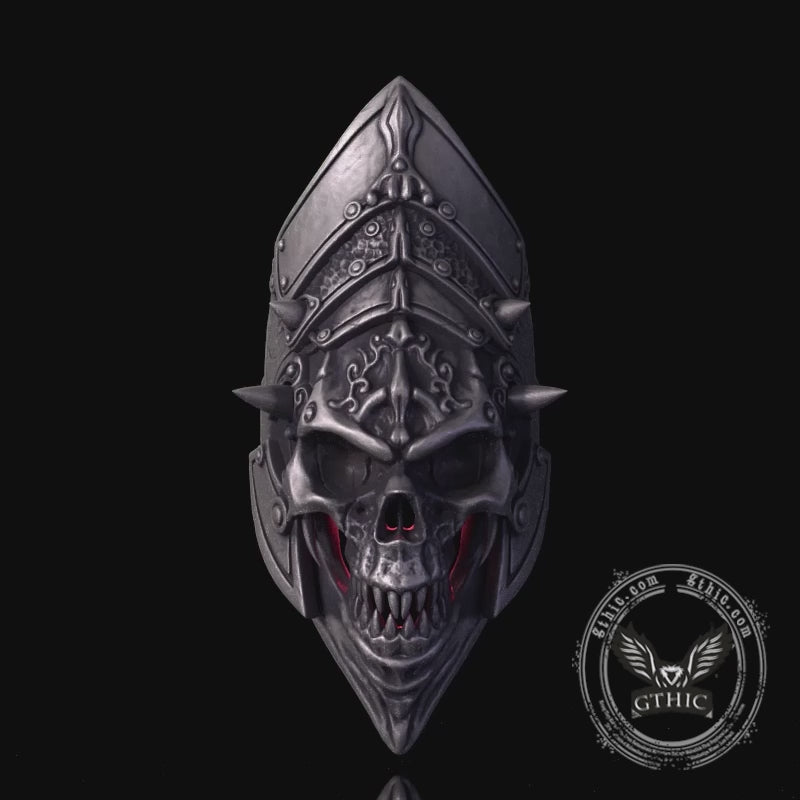 Gothic Armor Skull Sterling Silver Knuckle Ring
