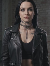 Dark Punk Spike Stainless Steel Clavicle Necklace