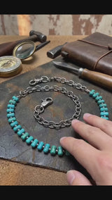 Fashion Bone-Inspired Turquoise Alloy Pants Chain