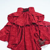Gothic Red High Waist Lace Up Lolita Skirt