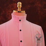 Renaissance Victorian Stand Collar Pleated Pirate Shirt