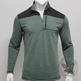 Fashion Half-Zip Stand-Up Collar Color-Blocked Top