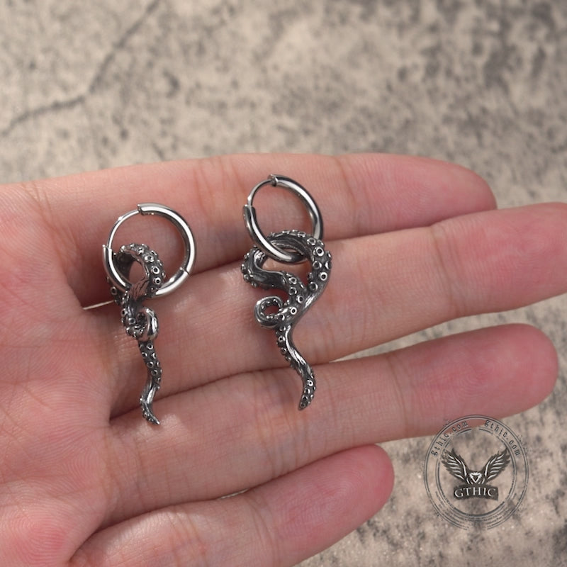 Ear Cuffs de Acero Inoxidable Tentáculos de Pulpo