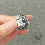 Witcher Wolf Head Sterling Silver Animal Ring