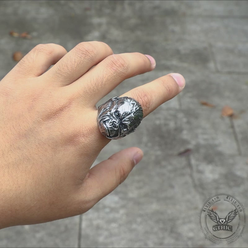 Gorilla King Stainless Steel Animal Ring