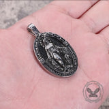 Vintage Virgin Mary Stainless Steel Religion Pendant