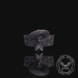 Vintage Mexican Skull Sterling Silver Biker Pistol Ring