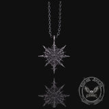 Gothic Heart of Thorns Demon Eye Sterling Silver Pendant