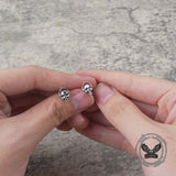 Punk Headphones Skull Stainless Steel Stud Earrings