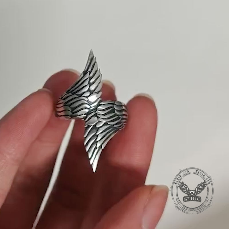 Angel Descends Sterling Silver Ring