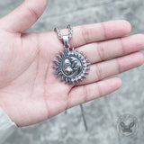 Sun And Moon Face Stainless Steel Pendant