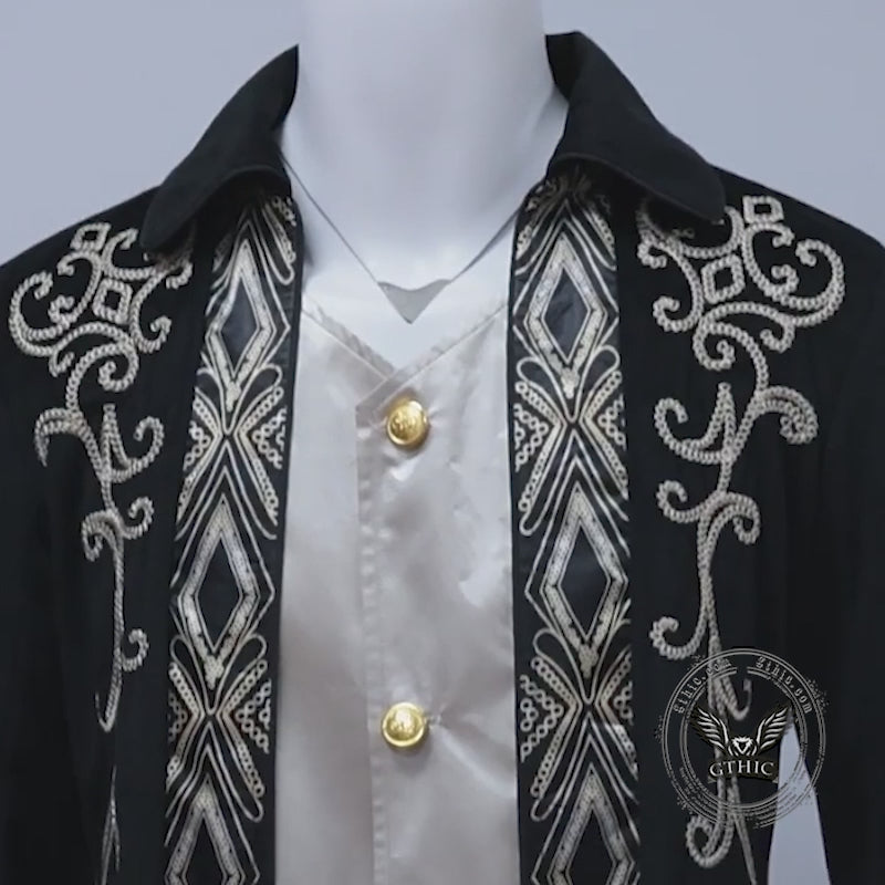 Gothic Victorian Button Lapel Tuxedo Costume