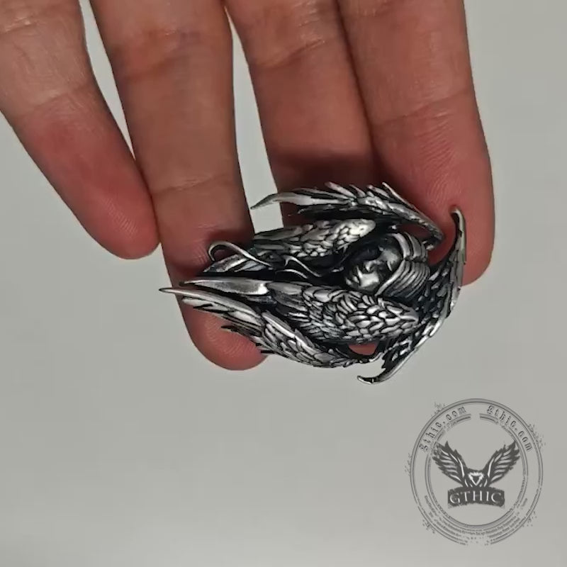 Mystical Witch Angel Sterling Silver Pendant