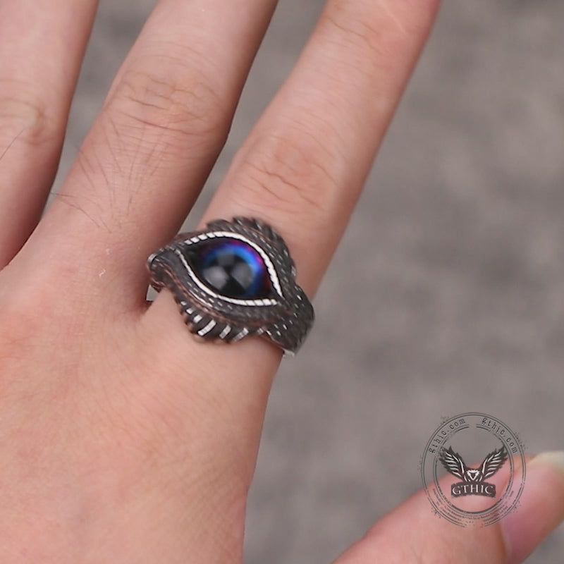 Gothic Evil Eye Stainless Steel Ring